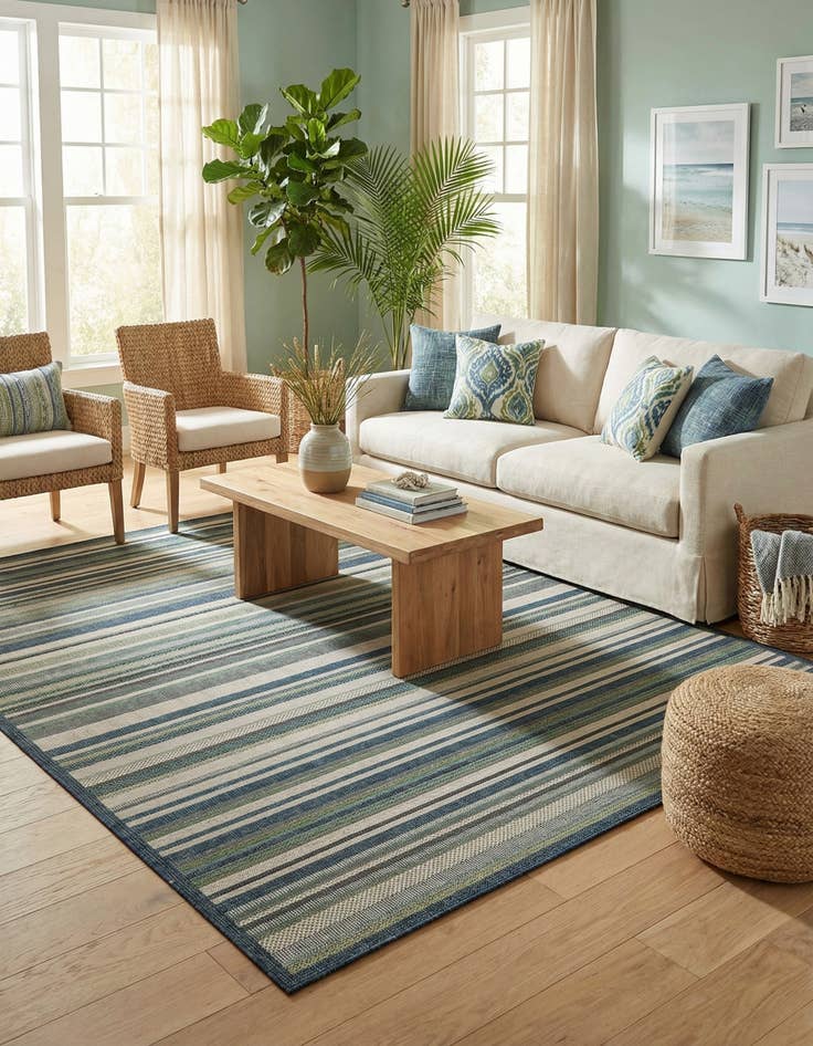 Detail image of 7' 10 x 10' Easy-Clean Baja Indoor / Outdoor Rug