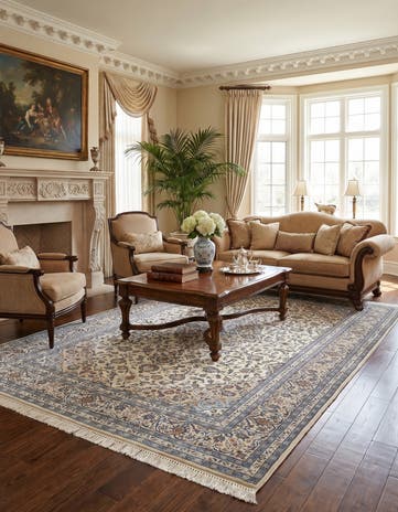 8' 1 x 11' 8 Kashan Wool Rug