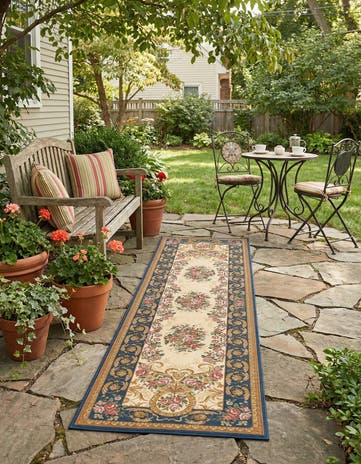 2' 7 x 10' Easy-Clean Traditional Indoor / Outdoor Runner Rug