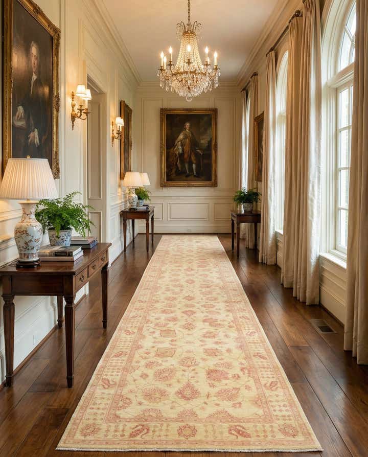 5' 3 x 29' 1 Hand Knotted Peshawar Ziegler Oriental Runner Rug