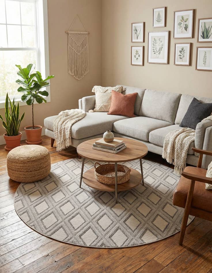 Detail image of 7' x 7' Arlo Round Rug