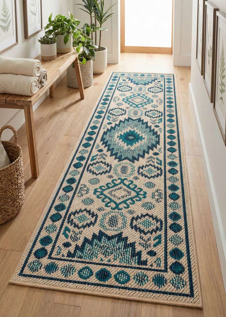 2' x 6' Easy-Clean Baja Indoor / Outdoor Runner Rug