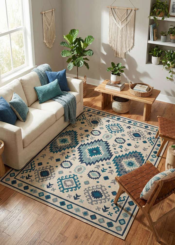 7' 10 x 10' Easy-Clean Baja Indoor / Outdoor Rug