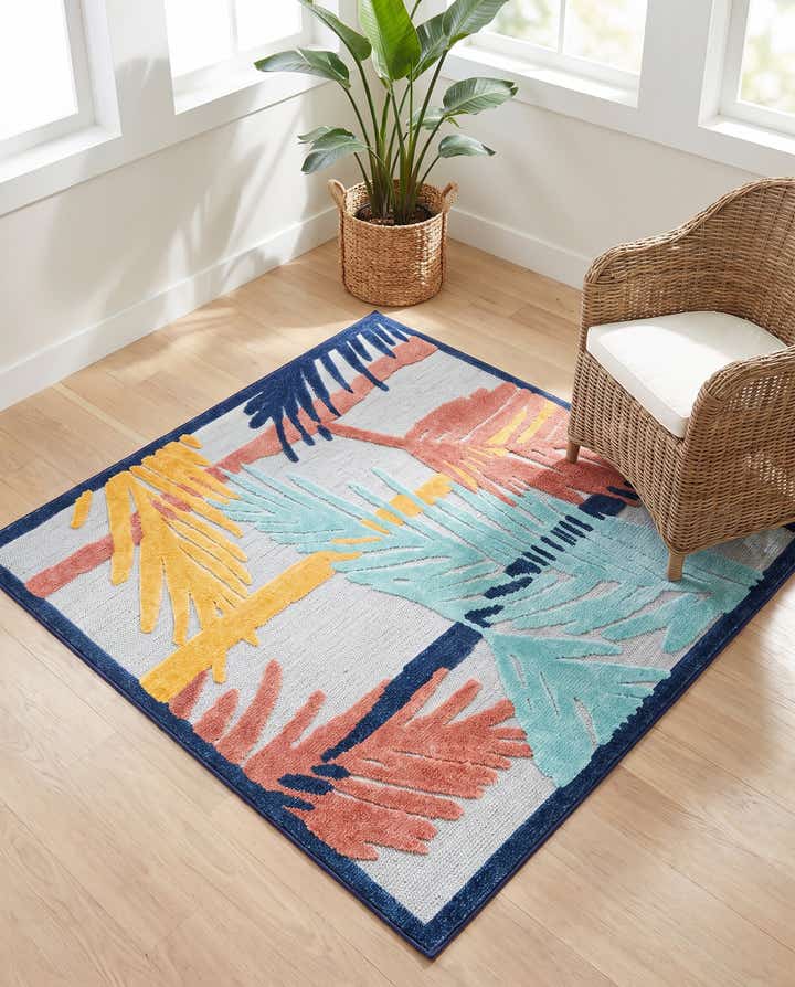 5' 3 x 5' 3 Easy-Clean Belize Indoor / Outdoor Square Rug