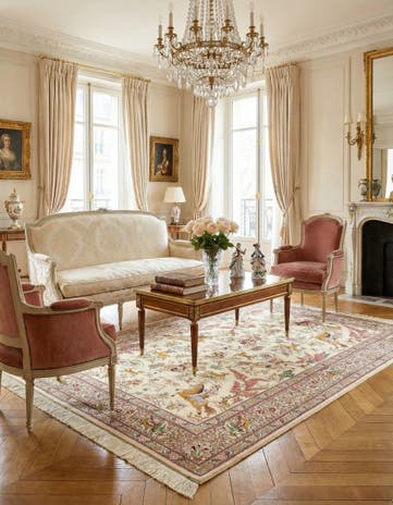 4' 4 x 6' 5 Ghom Rug