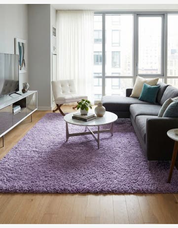 7' 10 x 10' Solid Shag Rug