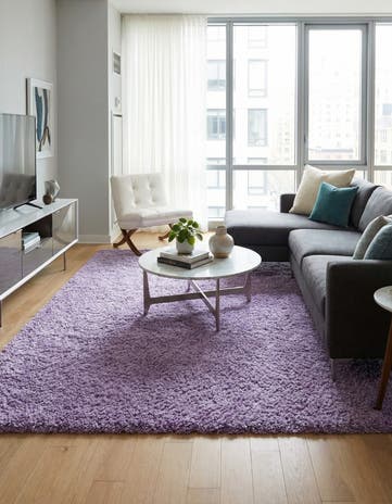 7' 10 x 10' Solid Shag Rug