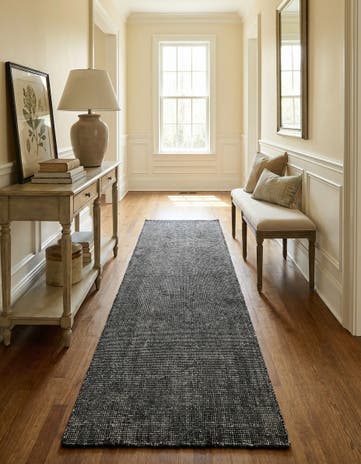 Blackberry Hand Woven Jill Zarin English Manor Farmhouse Wool Runner Rug