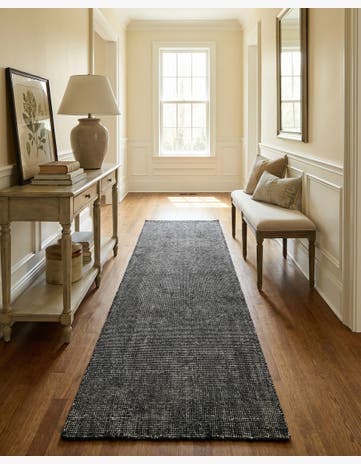 Blackberry Hand Woven Jill Zarin English Manor Farmhouse Wool Runner Rug
