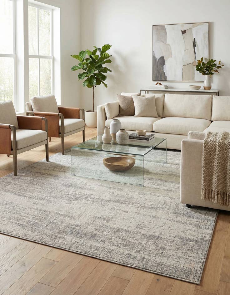 Detail image of 7' 10 x 11' Easy-Clean Modern Indoor / Outdoor Rug
