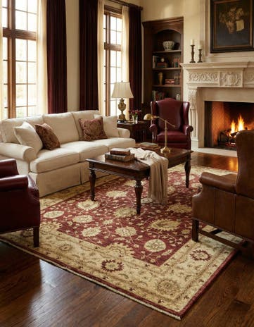 6' 10 x 8' 1 Hand Knotted Peshawar Ziegler Rug