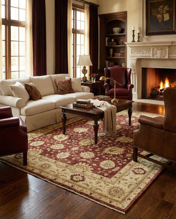 6' 10 x 8' 1 Hand Knotted Peshawar Ziegler Rug
