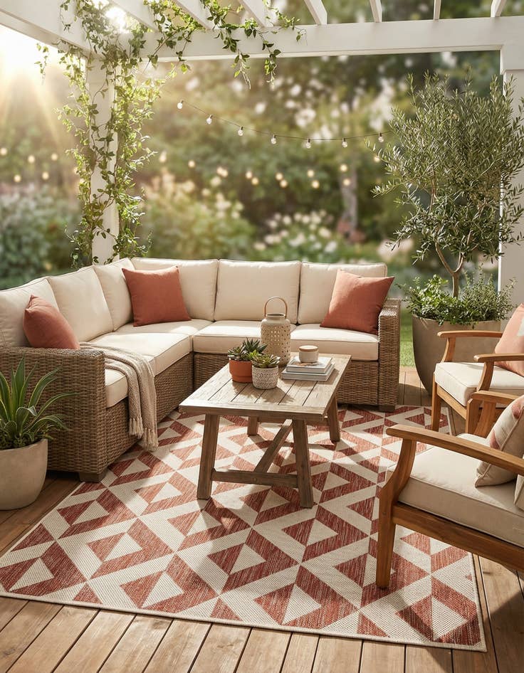 Detail image of 4' x 6'  Washable Jill Zarin Napa Indoor / Outdoor Rug