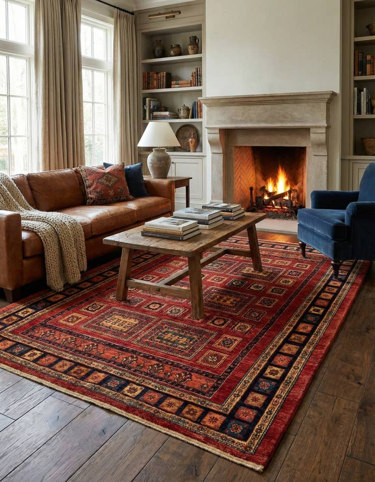 Detail image of 4' 7 x 6' 9 Kashkuli Rug