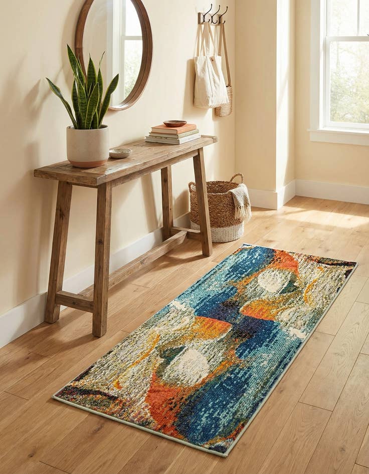 Detail image of 2' x 4'  Washable Haerfest Runner Rug