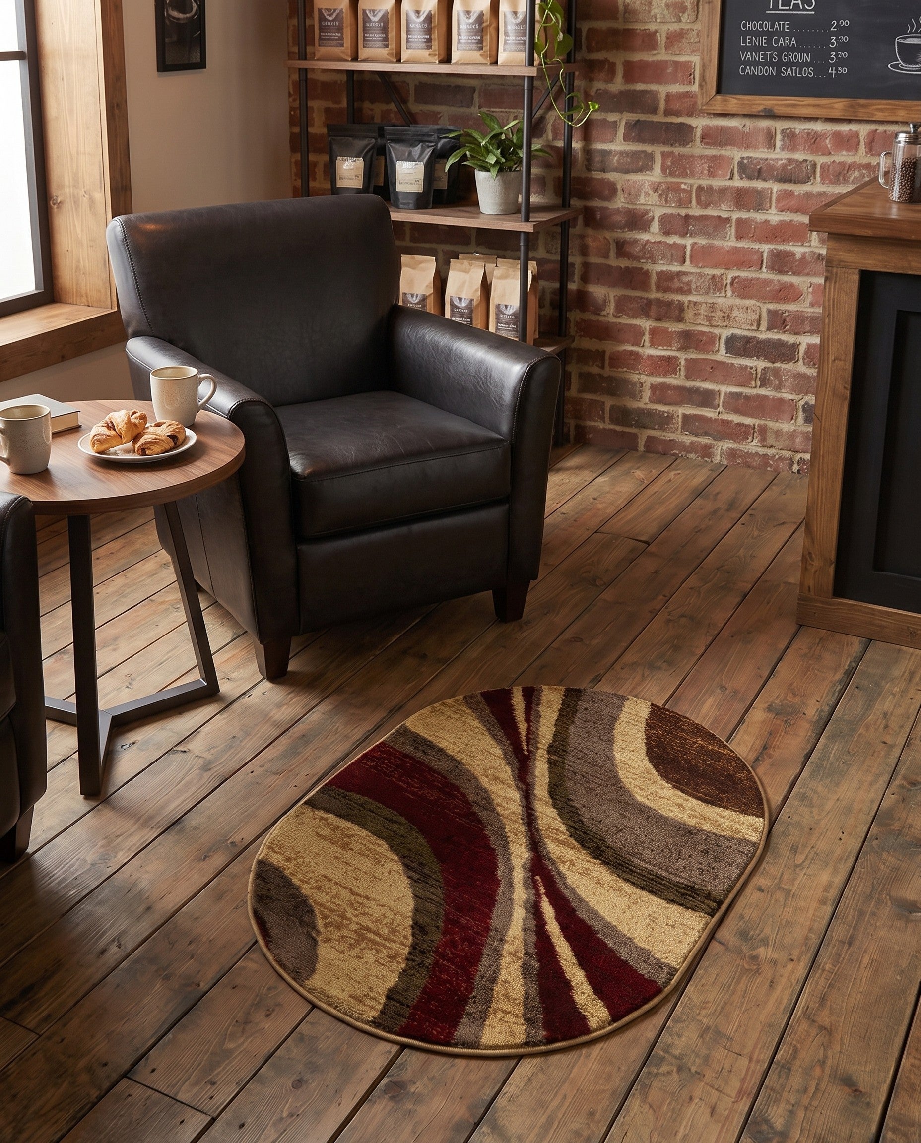 2' x 3' Coffee Shop Oval Rug