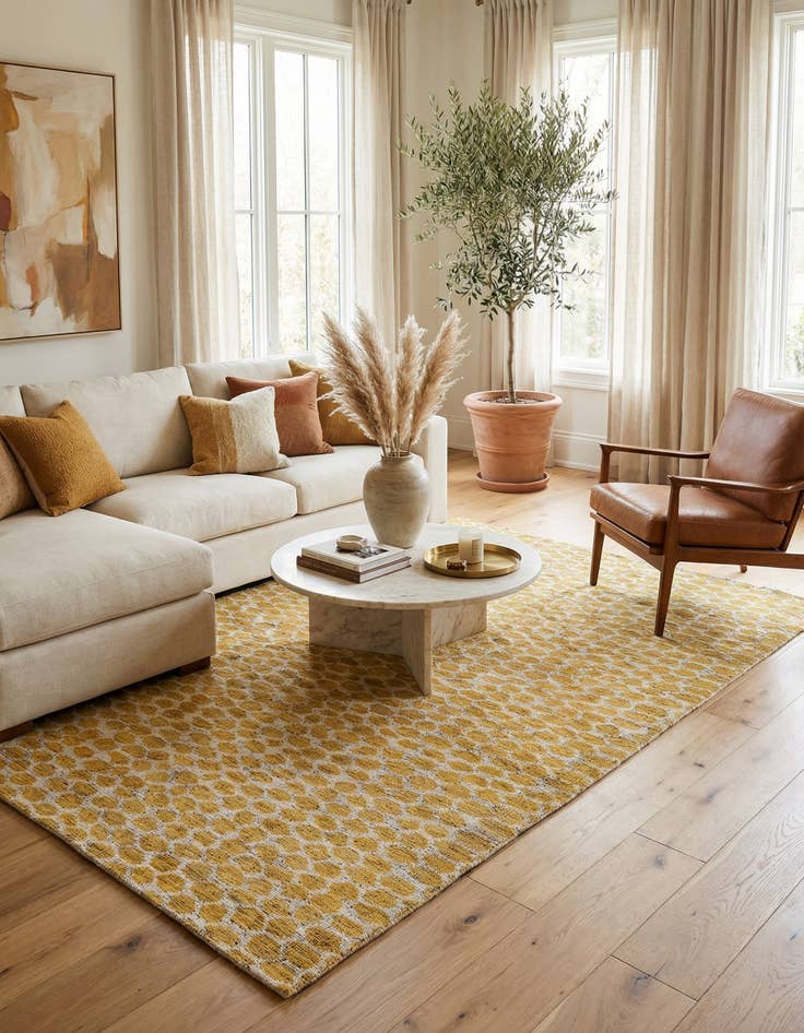 Detail image of  6' 2 x 9'  Hand Knotted Moroccan Wool Rug