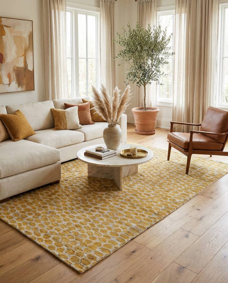 Detail image of 6' 2 x 9' Hand Knotted Moroccan Wool Rug
