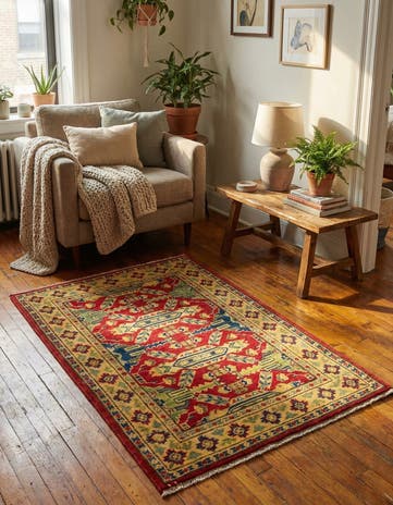 2' 8 x 4' Hand Knotted Kazak Rug