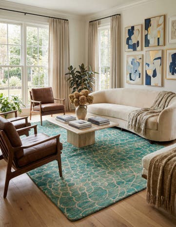 5' 6 x 7' 10 Hand Knotted Darya Wool Rug