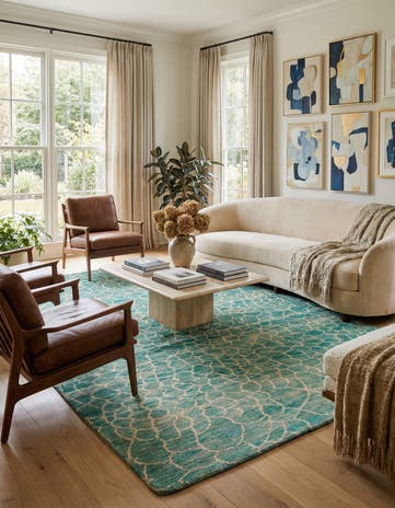 5' 6 x 7' 10 Hand Knotted Darya Wool Rug
