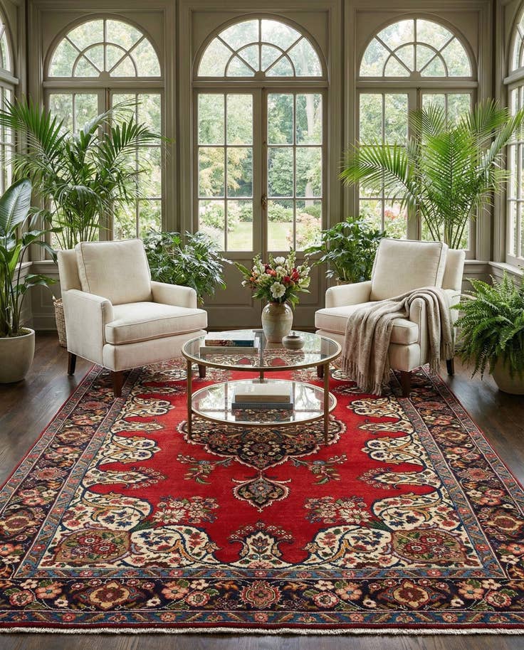 Detail image of 6' 2 x 8' 11 Tabriz Wool Rug