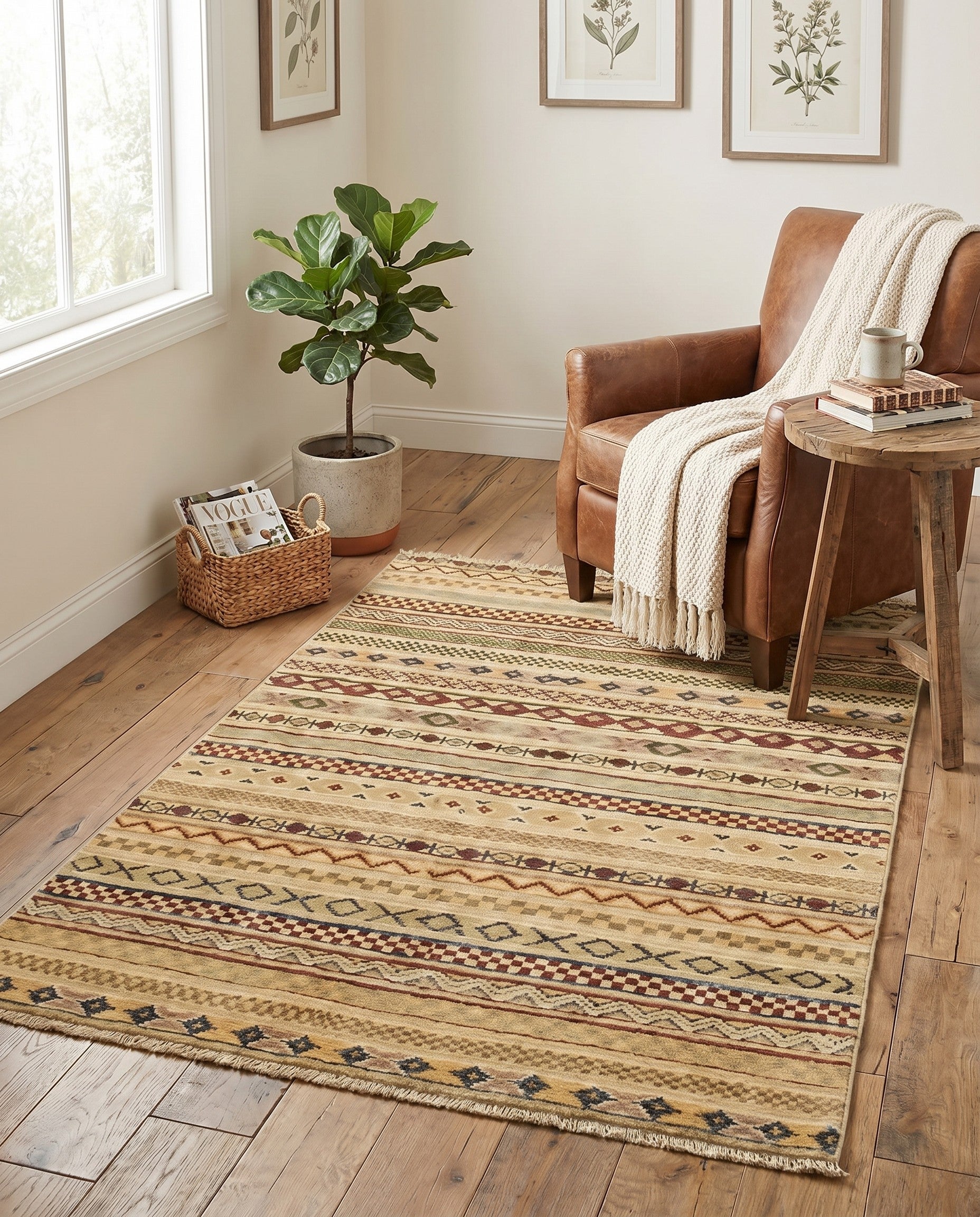 2' 8 x 4' Hand Knotted Modern Ziegler Oriental Rug