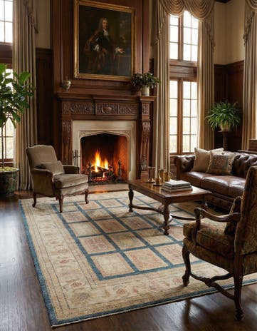 8' x 10' 5 Hand Knotted Ariana Ziegler Oriental Rug