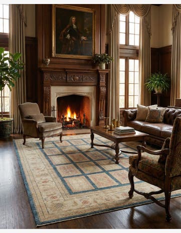 8' x 10' 5 Hand Knotted Ariana Ziegler Oriental Rug
