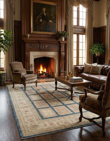 8' x 10' 5 Hand Knotted Ariana Ziegler Oriental Rug