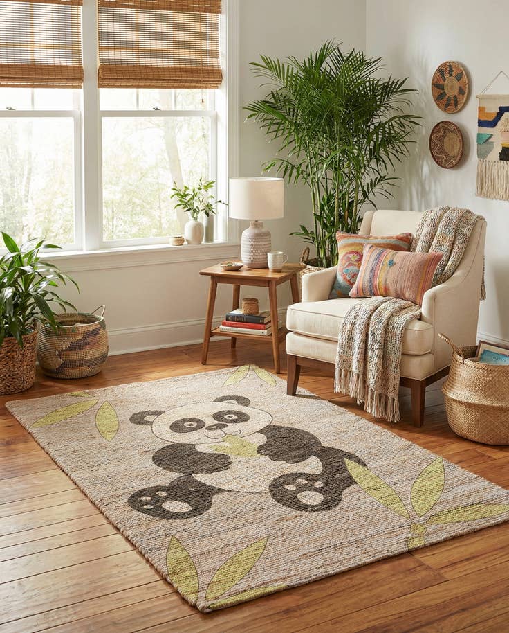 Detail image of 4' 1 x 6' 3 Chenille Jute Rug