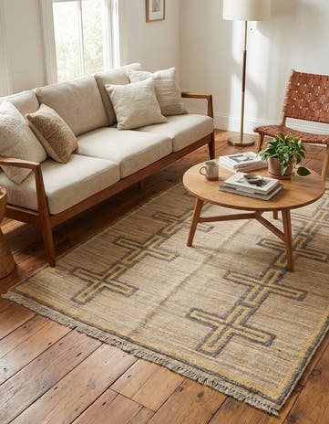 4' 10 x 7' 4 Hand Knotted Moroccan Wool Rug