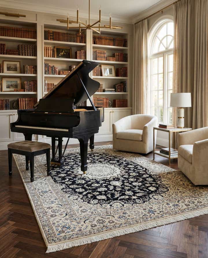 6' 9 x 9' 10 Hand Knotted Nain Rug