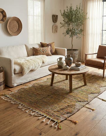 4' 4 x 6' 2 Hand Knotted Moroccan Wool Rug