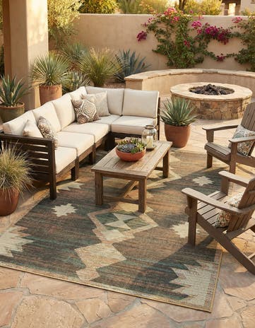 9' x 12' Easy-Clean Baja Indoor / Outdoor Rug