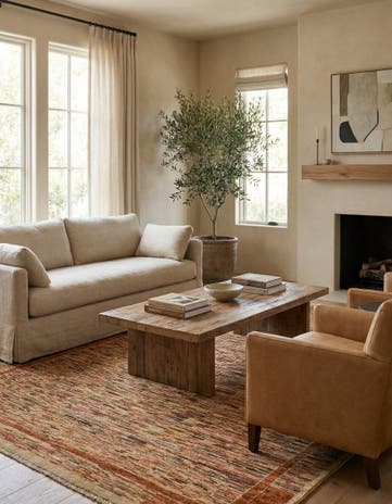 4' 10 x 6' 5 Hand Knotted Modern Ziegler Rug