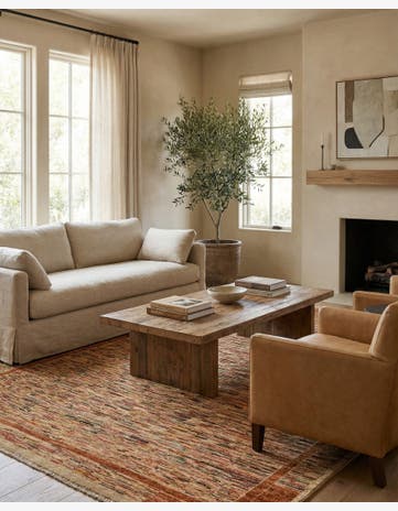 4' 10 x 6' 5 Hand Knotted Modern Ziegler Rug