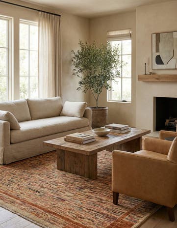 4' 10 x 6' 5 Hand Knotted Modern Ziegler Rug