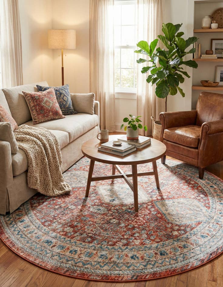 Detail image of 7' x 7' Newport Round Rug