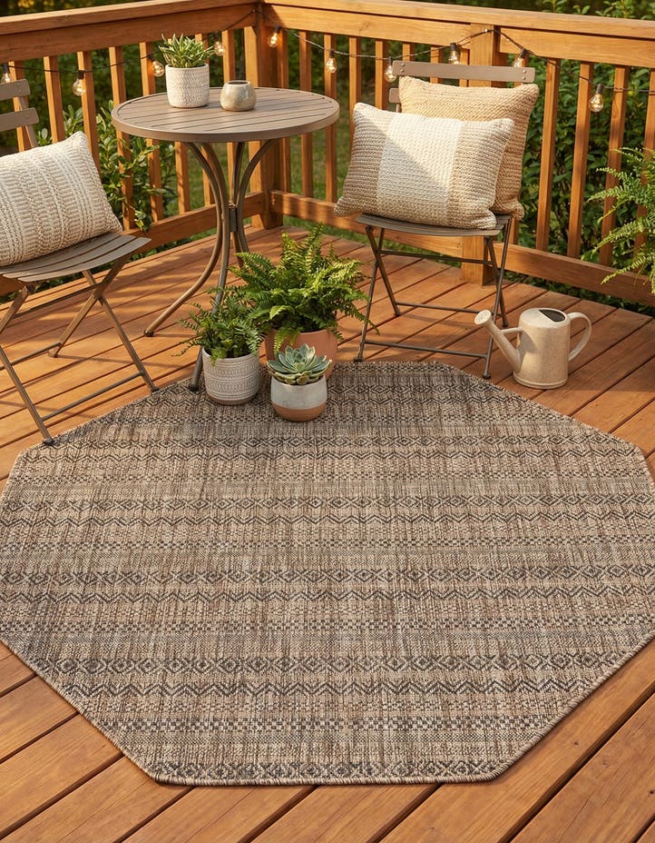 5' 3 x 5' 3 Easy-Clean Ribbon Indoor / Outdoor...