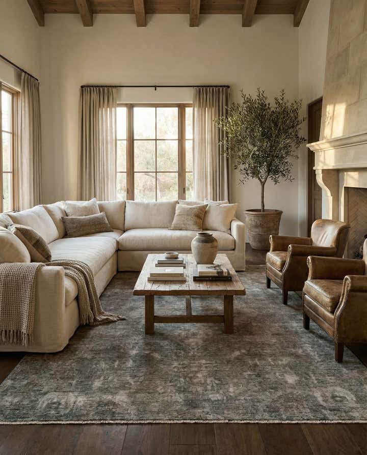 6' 9 x 9' 2 Hand Knotted Ultra Vintage Persian Wool Rug