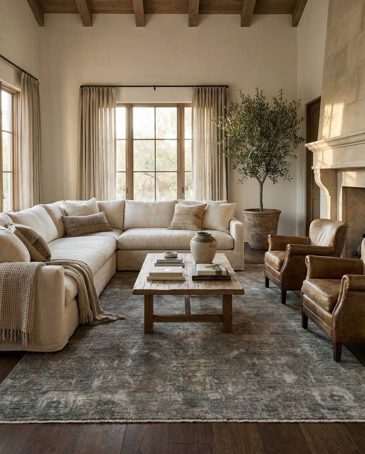 Detail image of 6' 9 x 9' 2 Hand Knotted Ultra Vintage Persian Wool Rug