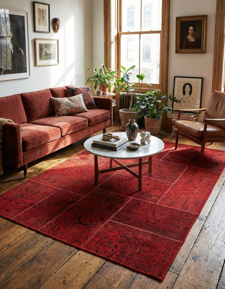 Detail image of 5' x 8' 7  Hand Knotted Ultra Vintage Wool Rug