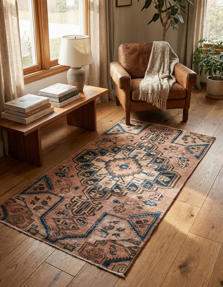 Detail image of 2' 10 x 5' 10  Hand Knotted Ultra Vintage Persian Wool Runner Rug