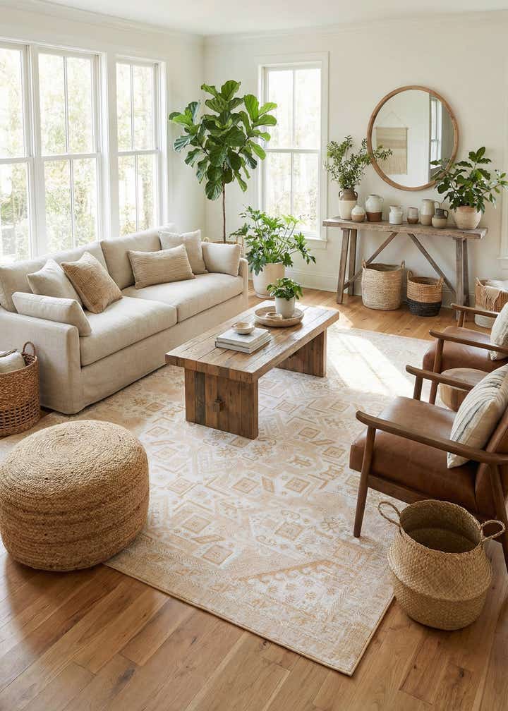 10' x 13' Easy-Clean Aztec Indoor / Outdoor Rug