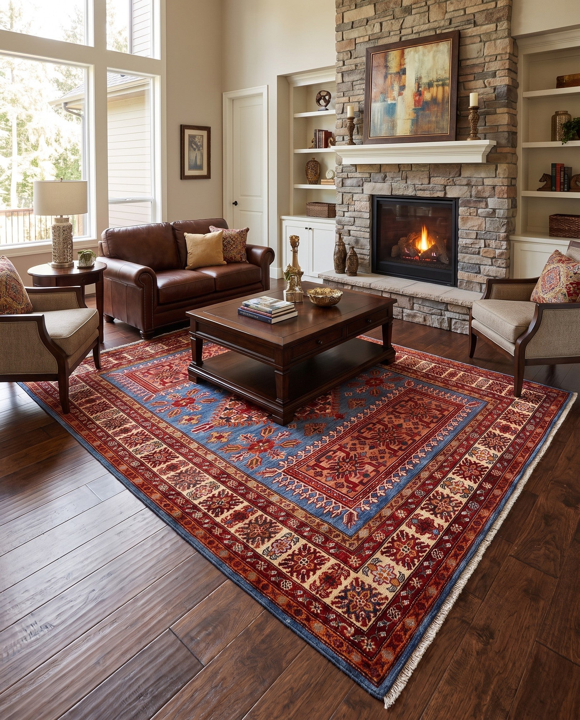 5' x 6' 11 Hand Knotted Kazak Rug
