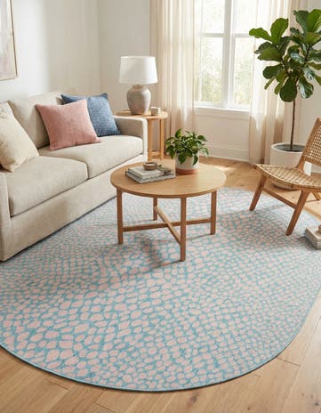 7' 10 x 10' Easy-Clean Jill Zarin Cape Town Indoor / Outdoor Oval Rug