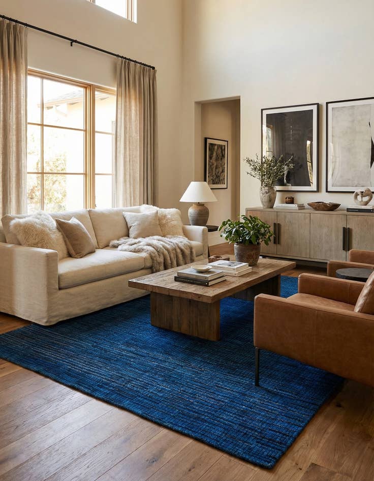 Detail image of 7' 10 x 10'  Hand Knotted Darya Wool Rug