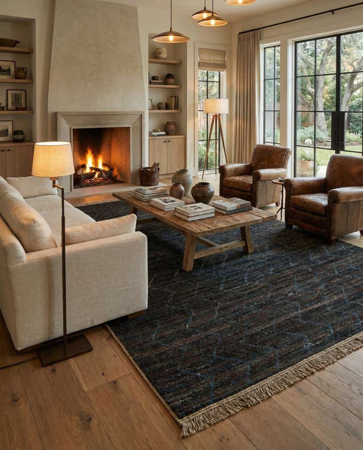 9' x 12' 7 Hand Knotted Moroccan Wool Rug