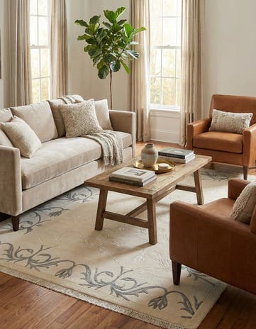 4' 9 x 6' 8 Hand Knotted Darya Wool Rug